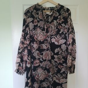 LOFT print tunic dress size S